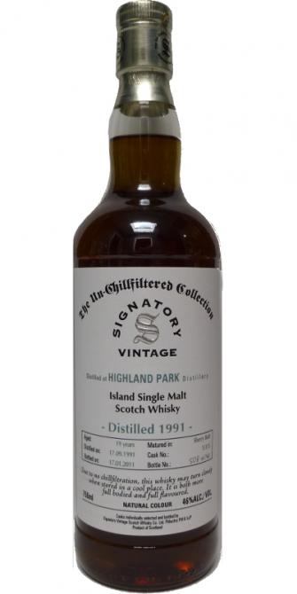 Highland Park 1991 SV The Un-Chillfiltered Collection Sherry Butt #15115 46% 750ml