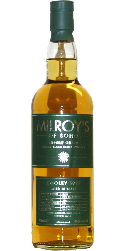 Cooley 1991 Soh Single Grain Selection Number 1 First Fill Bourbon Cask #12441 46% 700ml