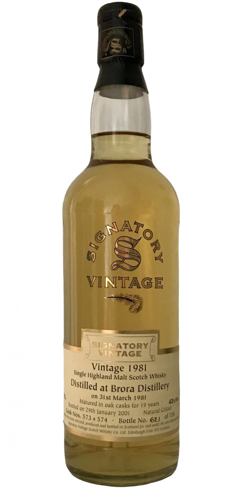 Brora 1981 SV Vintage Collection Oak Casks 573 + 574 43% 700ml