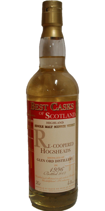 Glen Ord 1996 JB Best Casks of Scotland Re-Coopered Hogsheads 43% 700ml