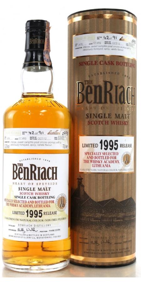 BenRiach 1995 Single Cask Bottling Bourbon Barrel 1476 De Kroonkurk Schenkels 55.2% 700ml