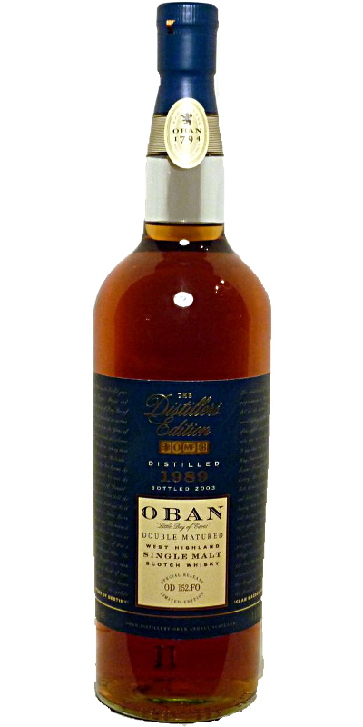 Oban 1989 The Distillers Edition Double Matured in Montilla Fino Sherry Wood 43% 1000ml
