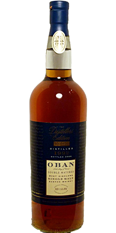 Oban 1992 The Distillers Edition Double Matured in Montilla Fino Sherry Wood 43% 1000ml