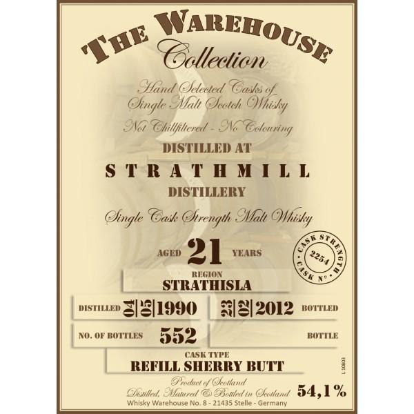 Strathmill 1990 WW8 The Warehouse Collection Refill Sherry Butt 2254 54.1% 700ml