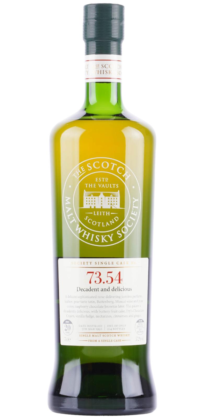 Aultmore 1992 SMWS 73.54 Decadent and delicious Refill Ex-Bourbon Barrel 73.54 57.2% 700ml