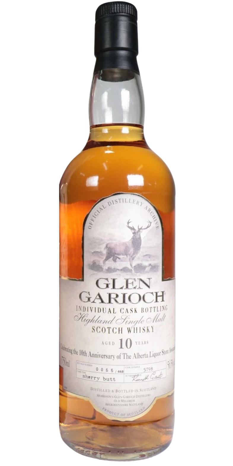 Glen Garioch 10yo Individual Cask Bottling Sherry Butt 5798 The Alberta Liquor Store Association 10th Anniversary 56.5% 750ml