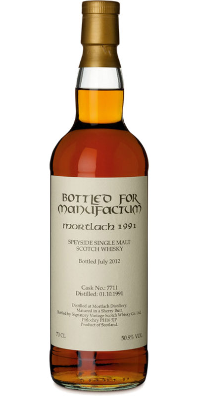 Mortlach 1991 SV Bottled for Manufactum Sherry Butt #7711 50.9% 700ml