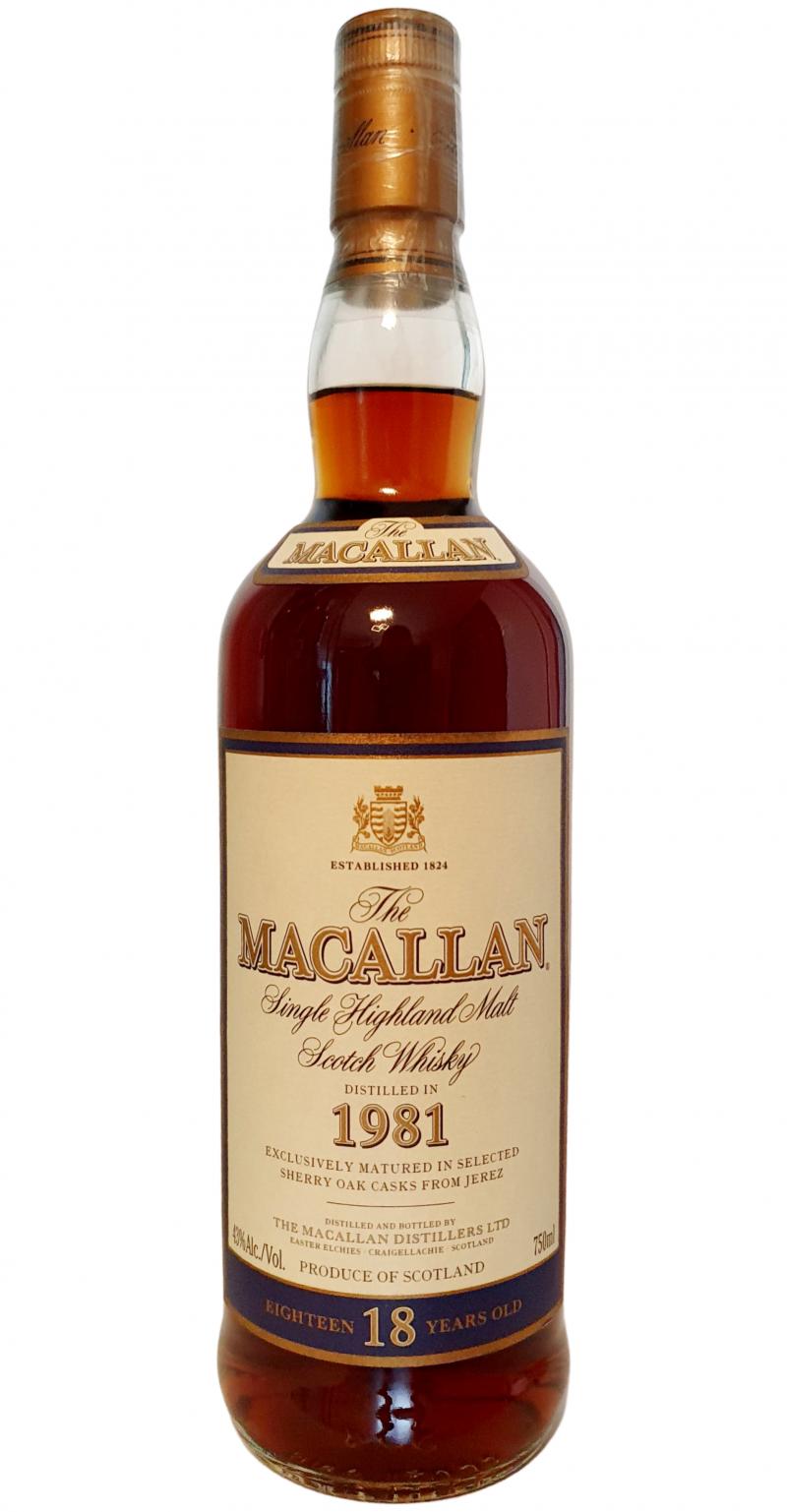 Macallan 1981 Vintage Sherry Oak Remy Amerique Inc. New York 43% 750ml
