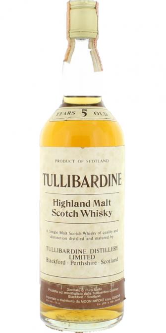 Tullibardine 5yo Highland Malt Scotch Whisky Importato da Moon Import S.A.S Genova 40% 750ml