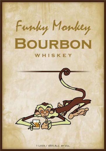 Funky Monkey Bourbon Oak Barrels 45% 1000ml