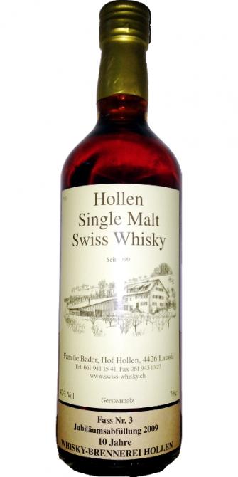 Hollen Jubilaumsabfullung 2009 10yo Whisky-Brennerei Hollen #3 42% 700ml