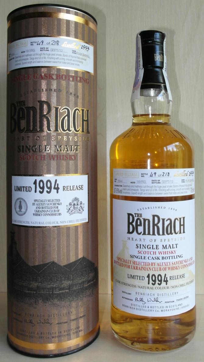 BenRiach 1994 - Ratings and reviews - Whiskybase