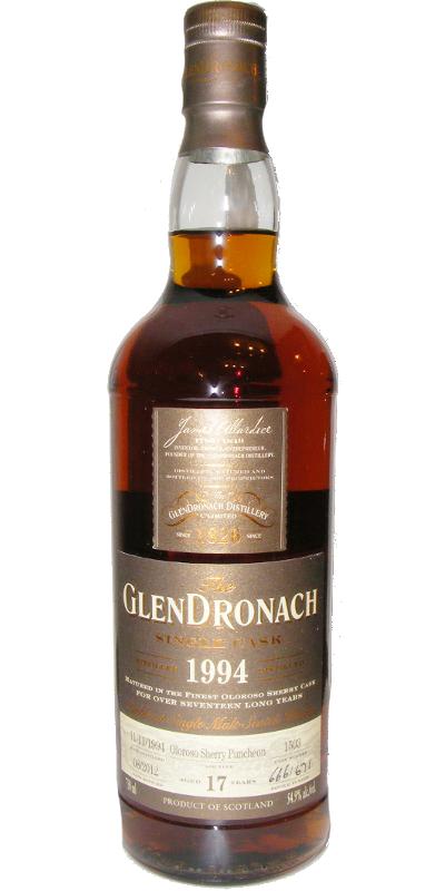 Glendronach 1994 Single Cask Oloroso Sherry Puncheon #1503 Canada Exclusive 54.9% 750ml