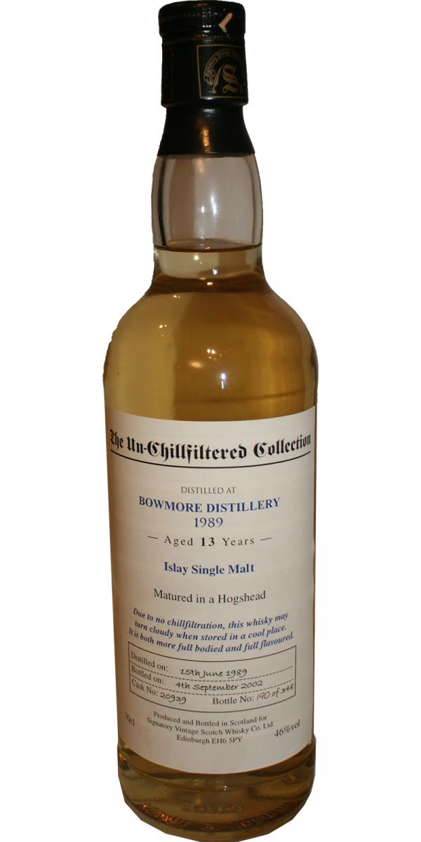 Bowmore 1989 SV The Un-Chillfiltered Collection #20939 46% 700ml