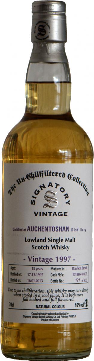 Auchentoshan 1997 SV The Un-Chillfiltered Collection Bourbon Barrels 101834 + 35 46% 700ml