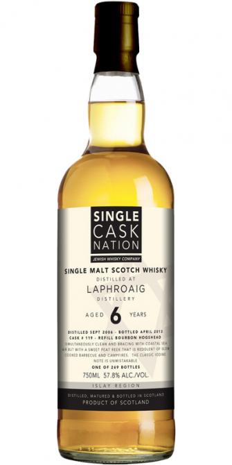 Laphroaig 2006 JWC Single Cask Nation Refill Bourbon Hogshead #119 57.8% 750ml