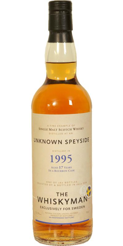 Unknown Speyside 1995 TWhm Bourbon Cask Sweden Exclusive 53.9% 700ml