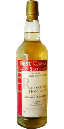 Aberlour 1998 JB Best Casks of Scotland Re-Coopered Hogsheads 40% 700ml