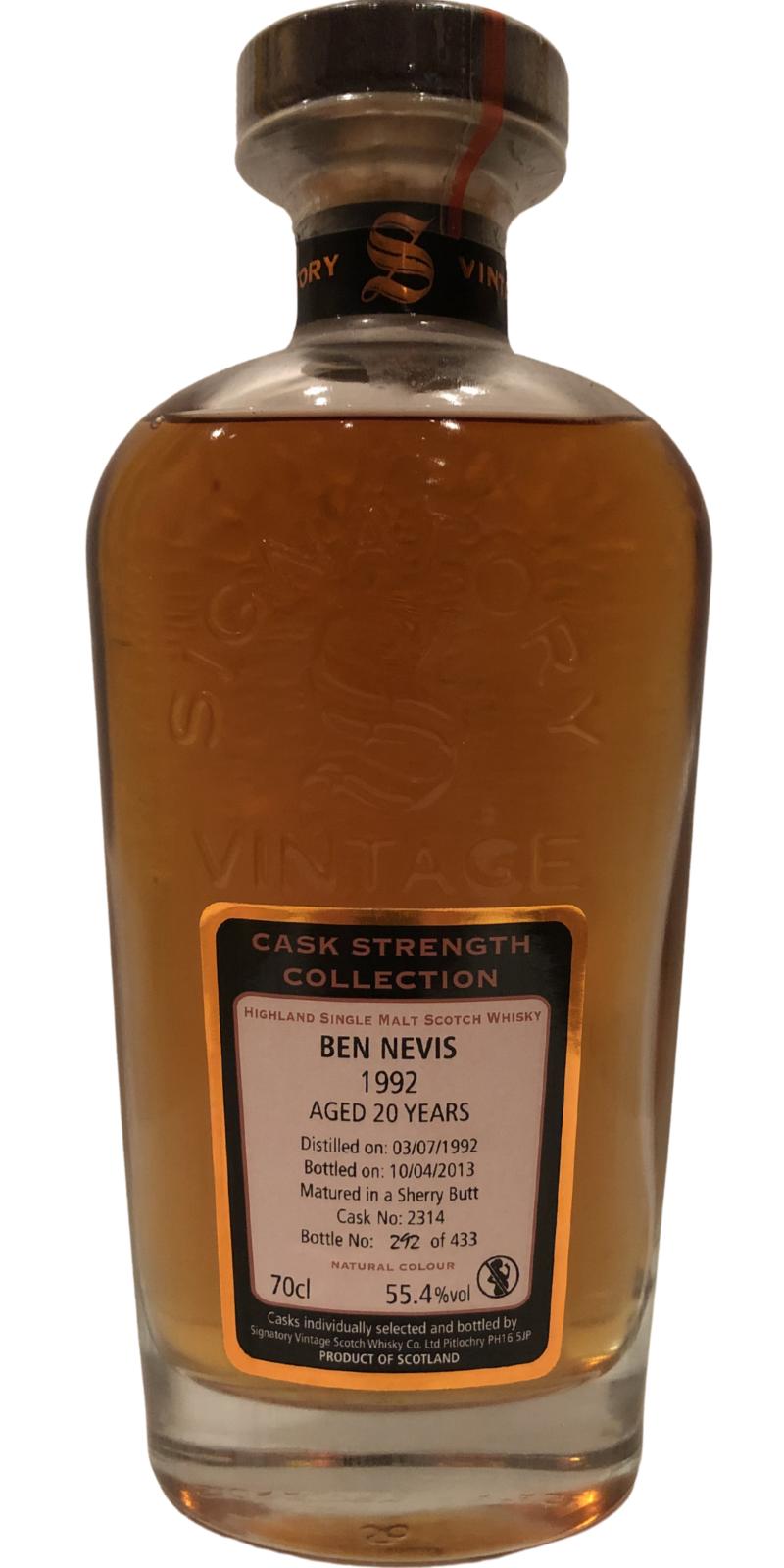 Ben Nevis 1992 SV Sherry Butt #2314 55.4% 700ml