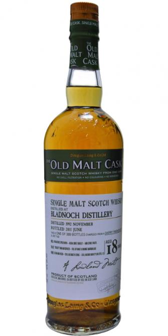 Bladnoch 1992 DL Old Malt Cask Sherry Finished Butt 50% 700ml