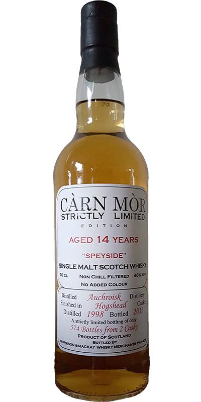 Auchroisk 1998 MMcK Carn Mor Strictly Limited Edition 2 Hogsheads 46% 700ml