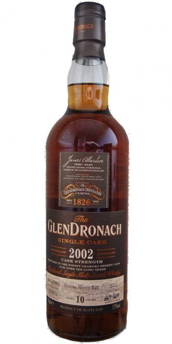 Glendronach 2002 Single Cask Oloroso Sherry Butt #2752 Taiwan Exclusive 57.9% 700ml