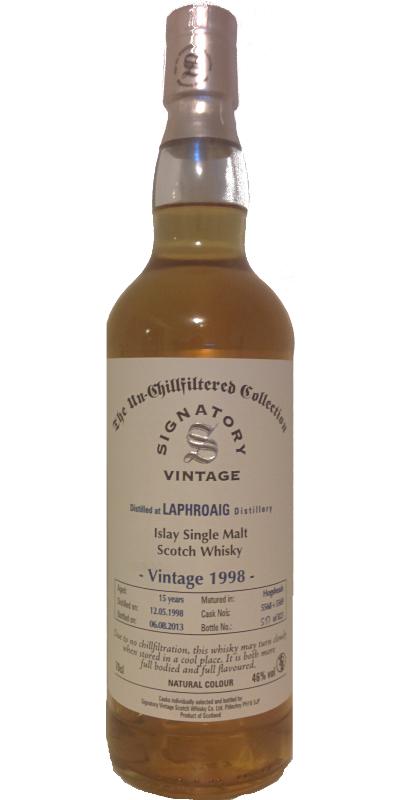 Laphroaig 1998 SV The Un-Chillfiltered Collection 5568 + 69 46% 700ml