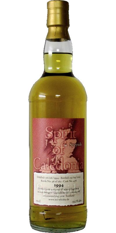 Speyside Distillery 1994 MrW Spirit of Caledonia Second Fill Sherry Hogshead #478 55.7% 700ml
