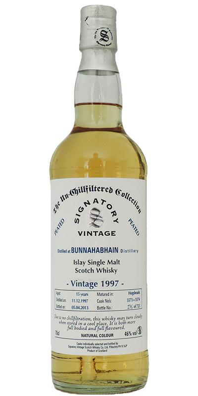 Bunnahabhain 1997 SV The Un-Chillfiltered Collection 5573 + 5574 46% 700ml