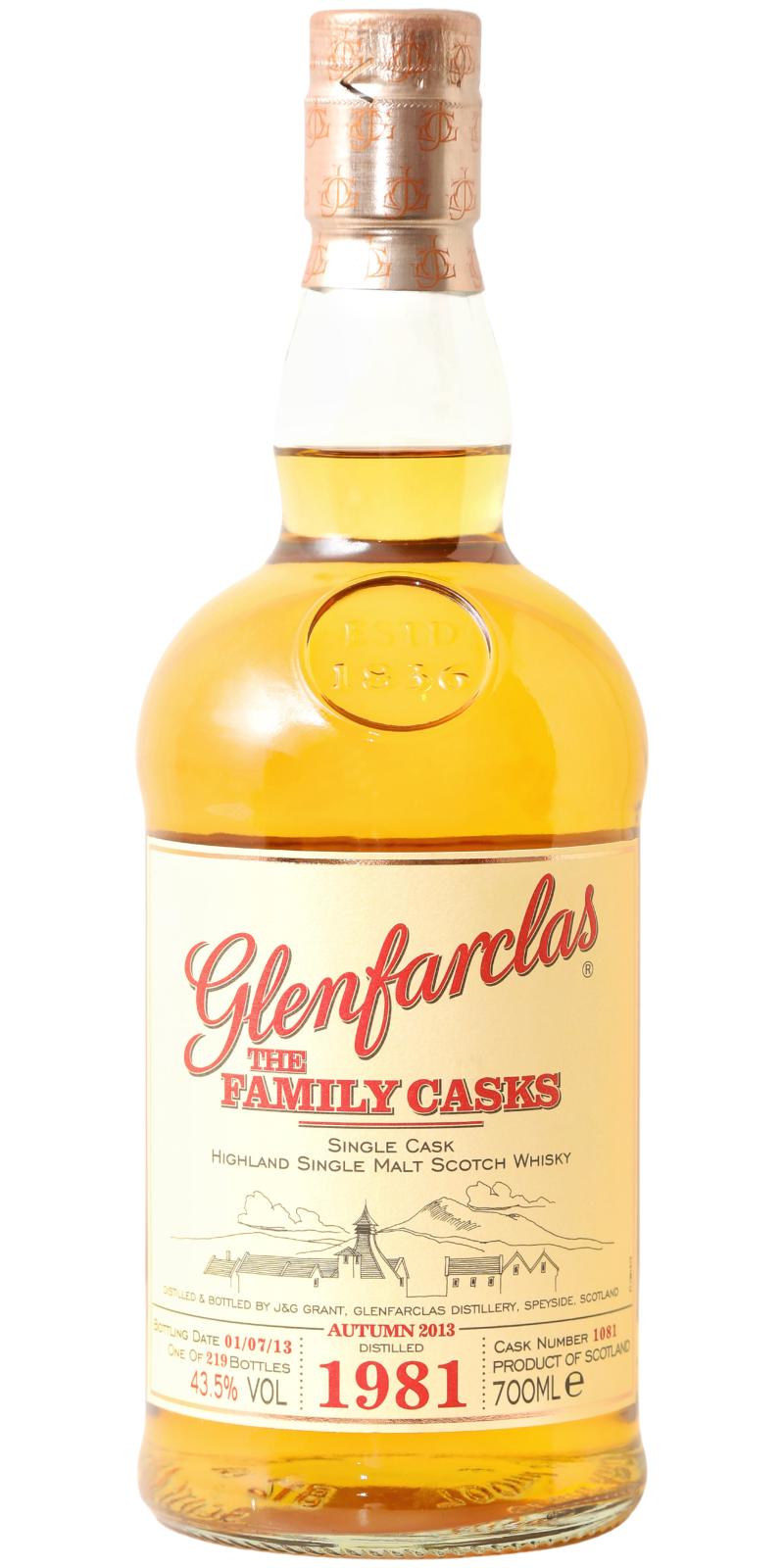 Glenfarclas 1981 The Family Casks Release A13 Refill Hogshead 1081 43.5% 700ml