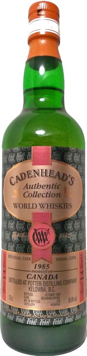 Potter 1985 CA Authentic Collection World Whiskies Bourbon Barrel 56.9% 700ml