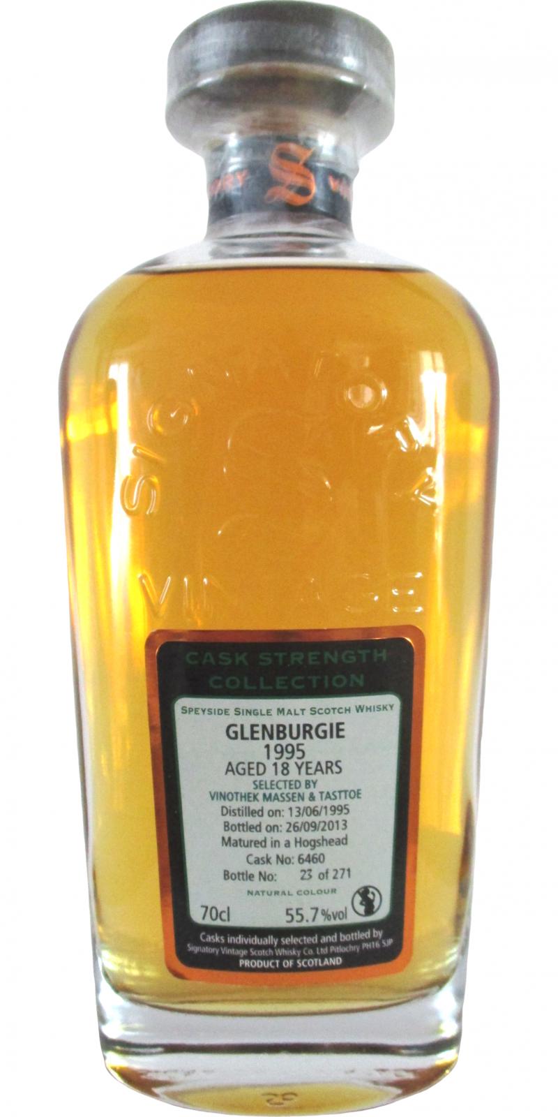 Glenburgie 1995 SV Cask Strength Collection #6460 Vinothek Massen & Tasttoe 55.7% 700ml
