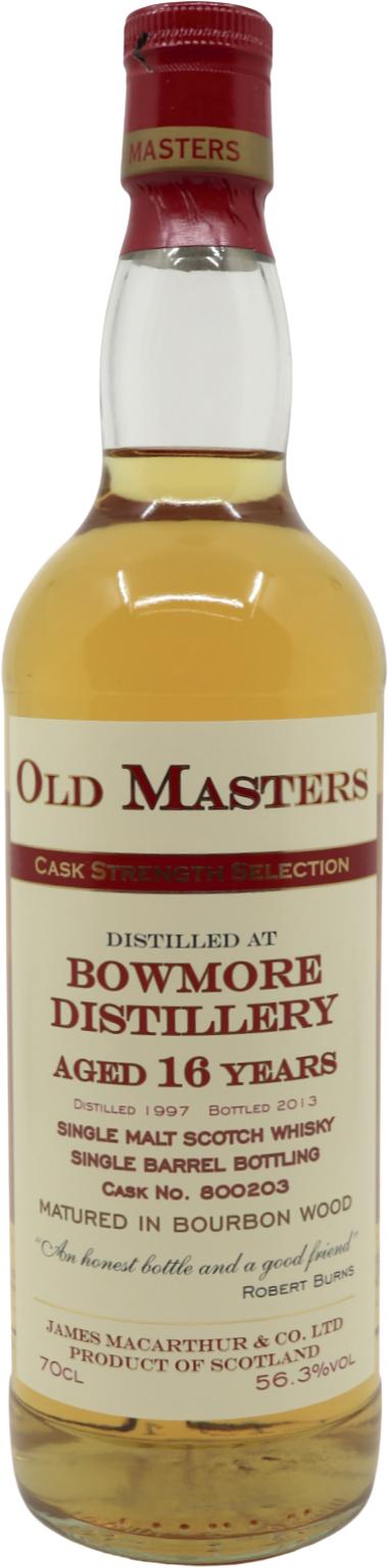 Bowmore 1997 JM Old Masters Cask Strength Selection Bourbon Wood #800203 56.3% 700ml