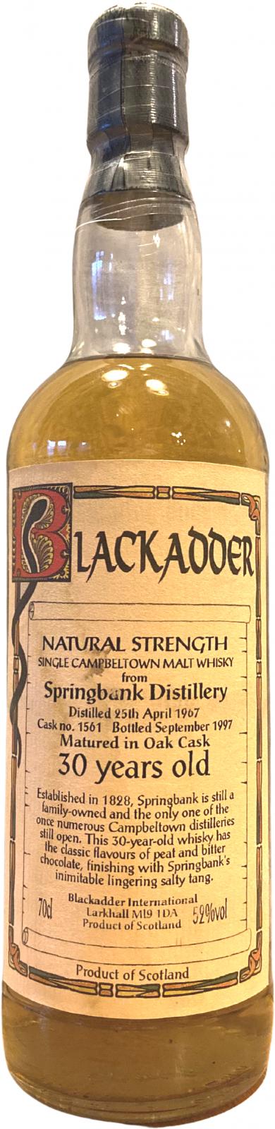 Springbank 1967 BA Distillery Series Oak Cask #1561 52% 700ml