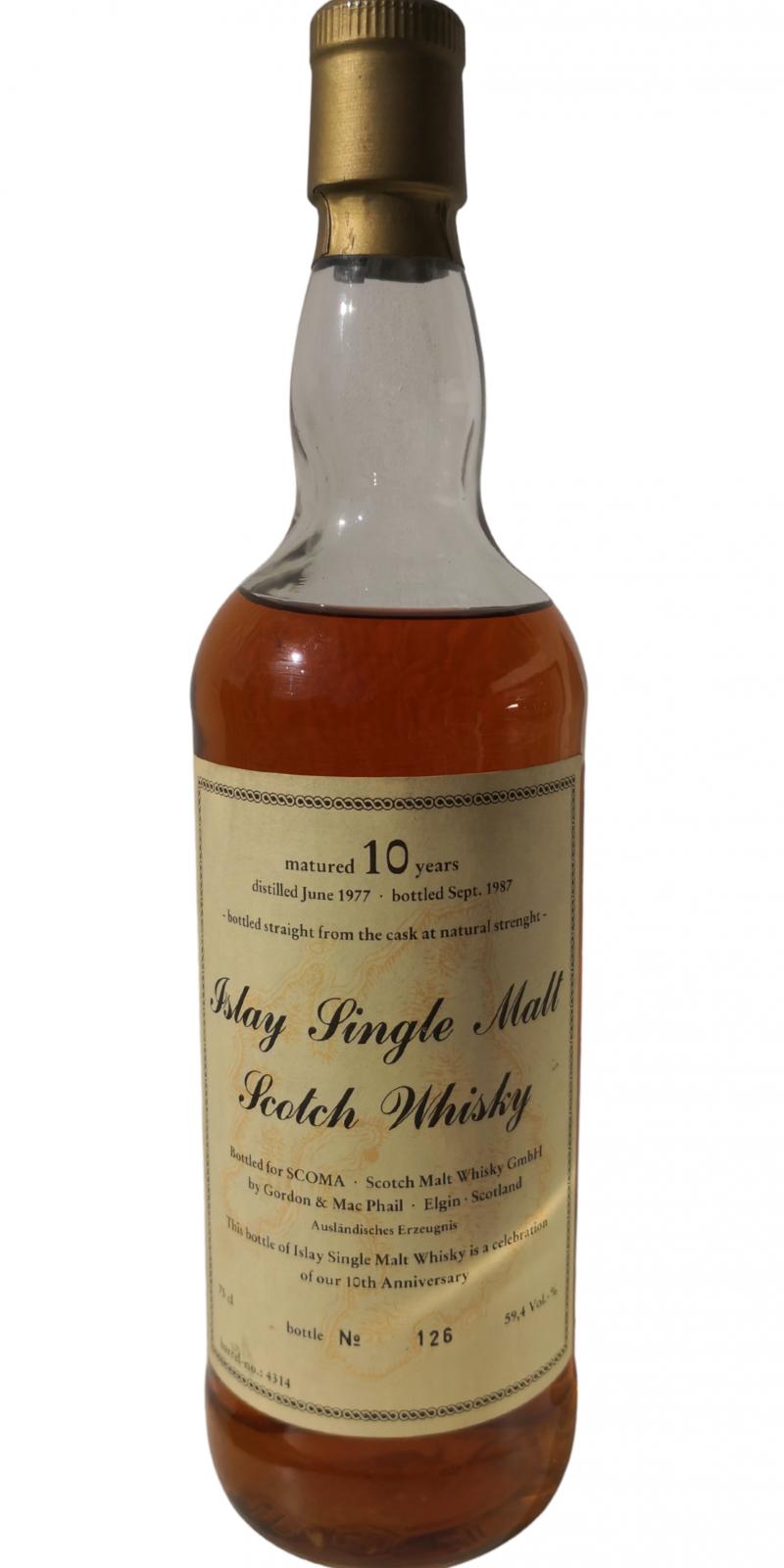 Islay Single Malt Scotch Whisky 1977 GM #4314 10th Anniversary of Scoma 59.4% 750ml