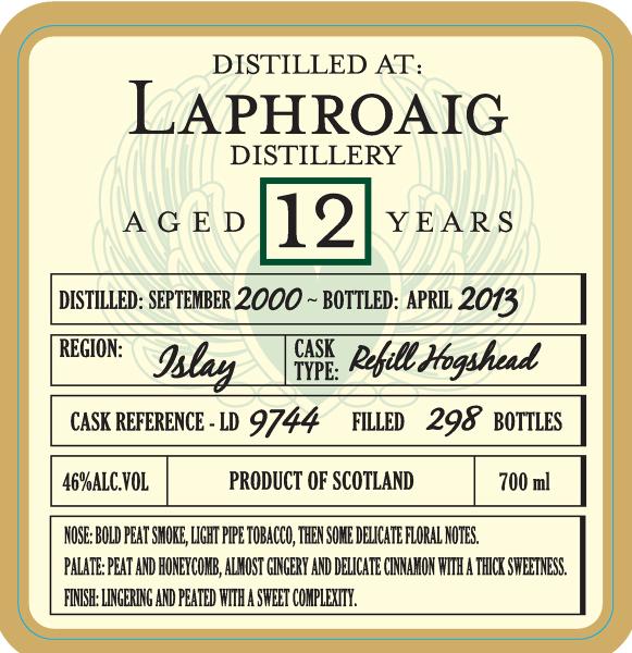 Laphroaig 2000 DoD Refill Hogshead LD 9744 46% 700ml