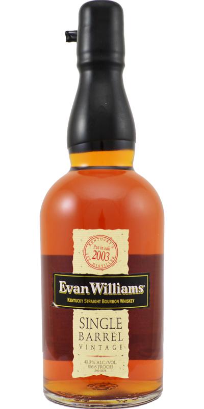 Evan Williams 2003 Single Barrel #165 43.3% 700ml