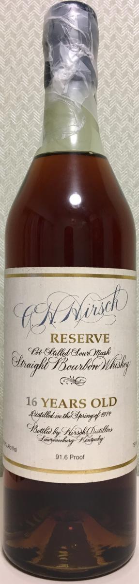 BUY] A.H. Hirsch 1974 Reserve 16 Year Old Straight Bourbon Whiskey