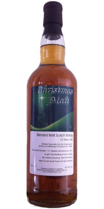 Christmas Malt 12yo WhB Sherry Butt #113 45.9% 700ml