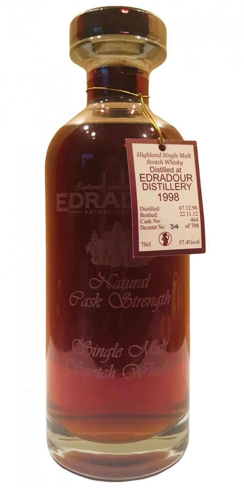Edradour 1998 Natural Cask Strength #464 57.4% 700ml