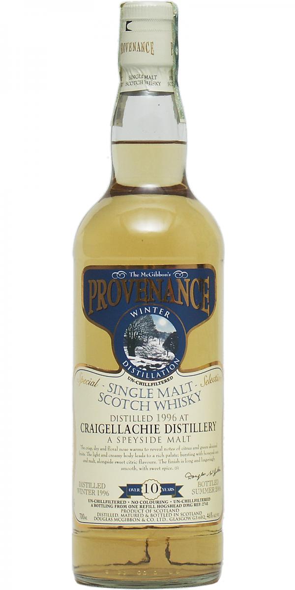 Craigellachie 1996 McG McGibbon's Provenance One Refill Hogshead DMG 2743 46% 700ml