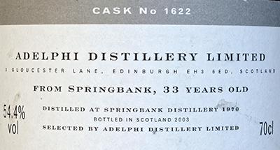 Springbank 1970 AD