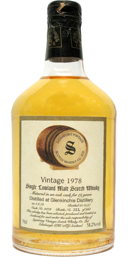Glenkinchie 1978 SV Vintage Collection Dumpy Oak Cask #3478 58.2% 700ml