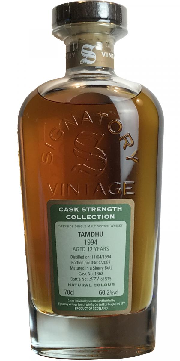 Tamdhu 1994 SV Cask Strength Collection Sherry Butt #1362 60.2% 700ml