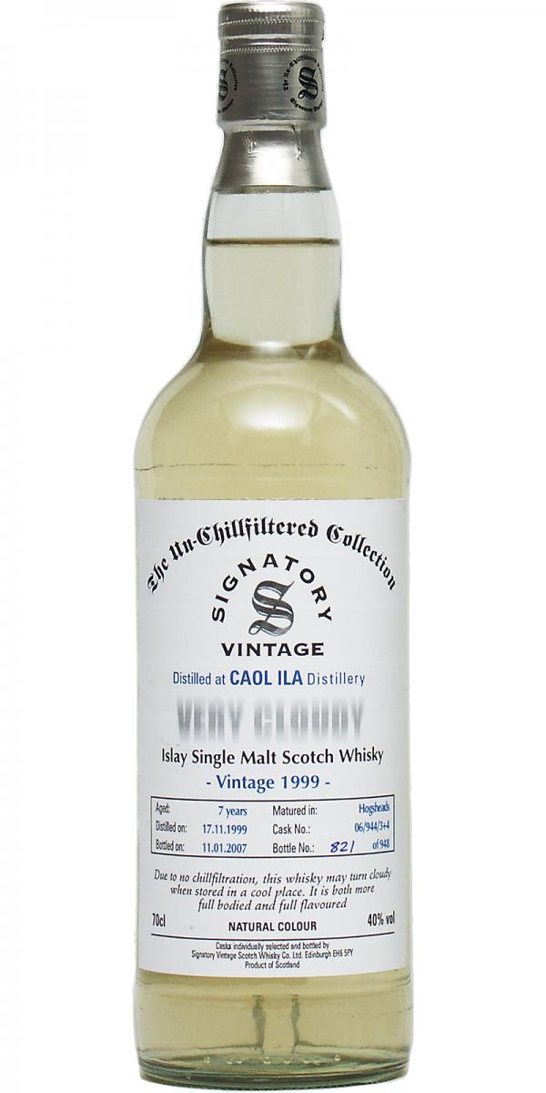 Caol Ila 1999 SV The Un-Chillfiltered Collection Very Cloudy 40% 700ml