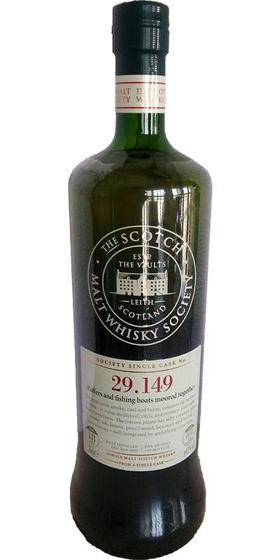 Laphroaig 1995 SMWS 29.149 Puffers and fishing boats moored together Refill Ex-Bourbon Barrel 60.1% 700ml
