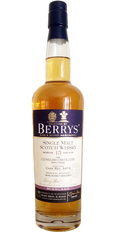 Clynelish 1997 BR Berrys #6474 Total Wine & More 56.1% 750ml