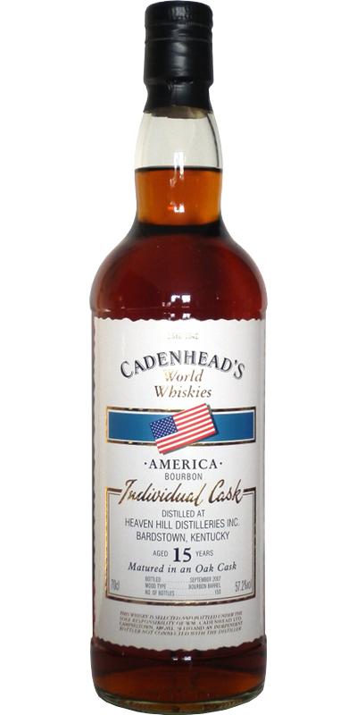 Heaven Hill 15yo CA World Whiskies Individual Cask Bourbon Barrel 57.2% 700ml
