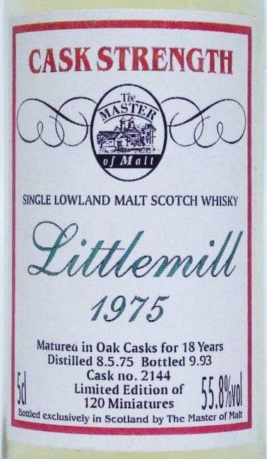 Littlemill 1975 MoM - Ratings and reviews - Whiskybase