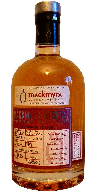 Mackmyra 2008 Reserve Rok Bourbon 08-0917 55% 500ml